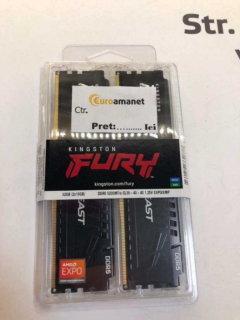 Memorie RAM Kingston Fury 32GB DDR5, 5200MHz CL40, Dual Channel Kit  image 5