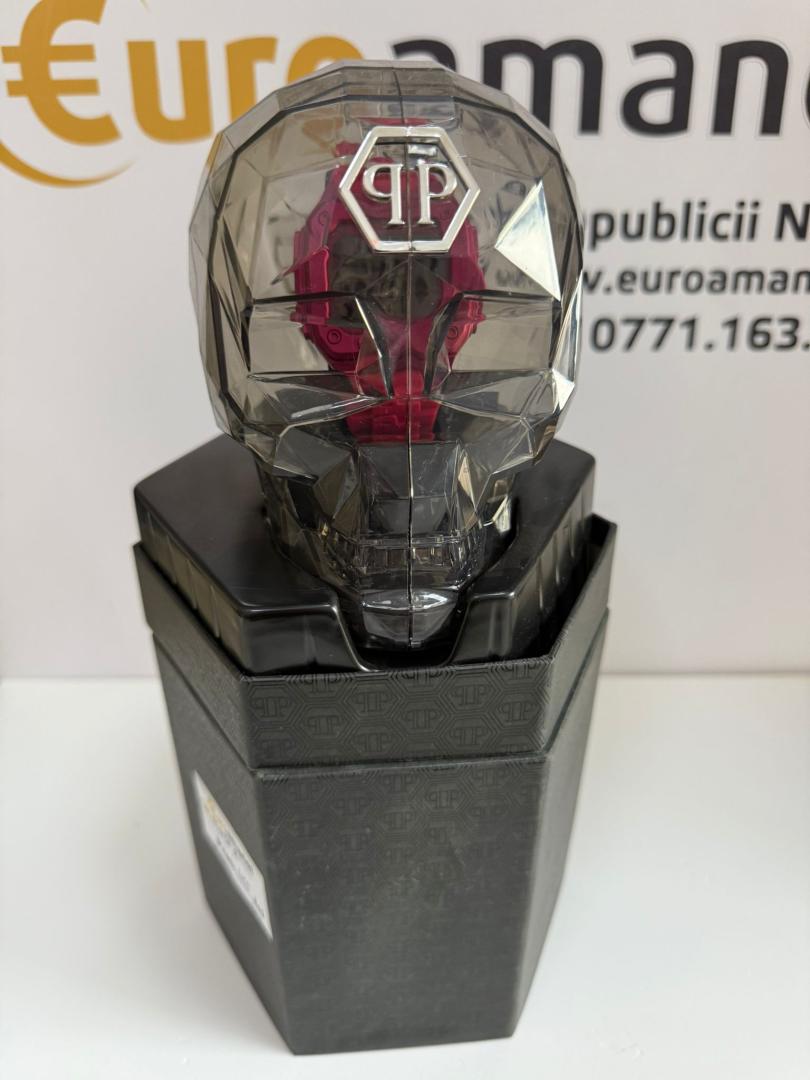 Philipp Plein, Ceas digital cu o curea de silicon, roz zmeuriu image 4