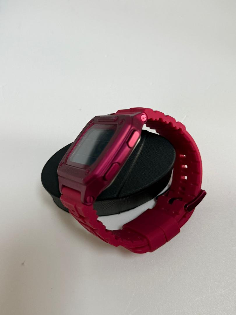 Philipp Plein, Ceas digital cu o curea de silicon, roz zmeuriu image 6