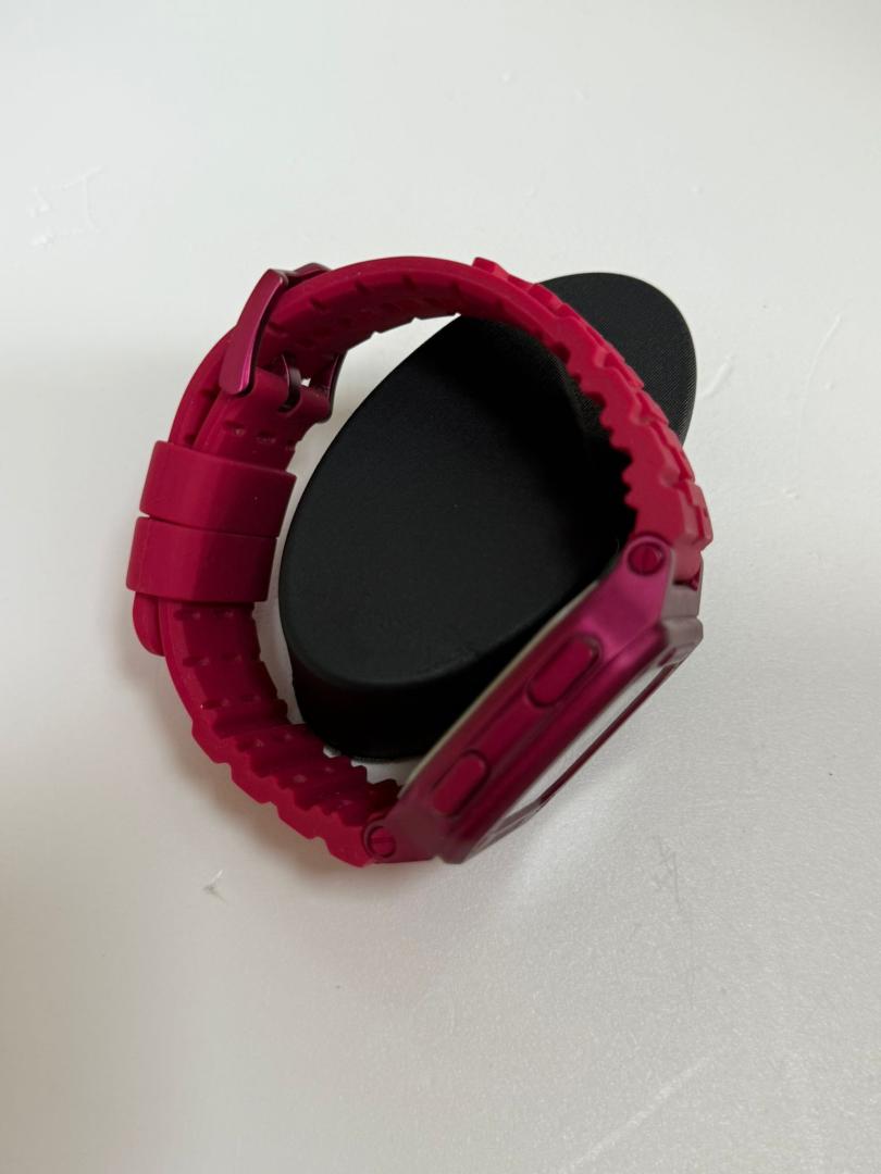 Philipp Plein, Ceas digital cu o curea de silicon, roz zmeuriu image 7