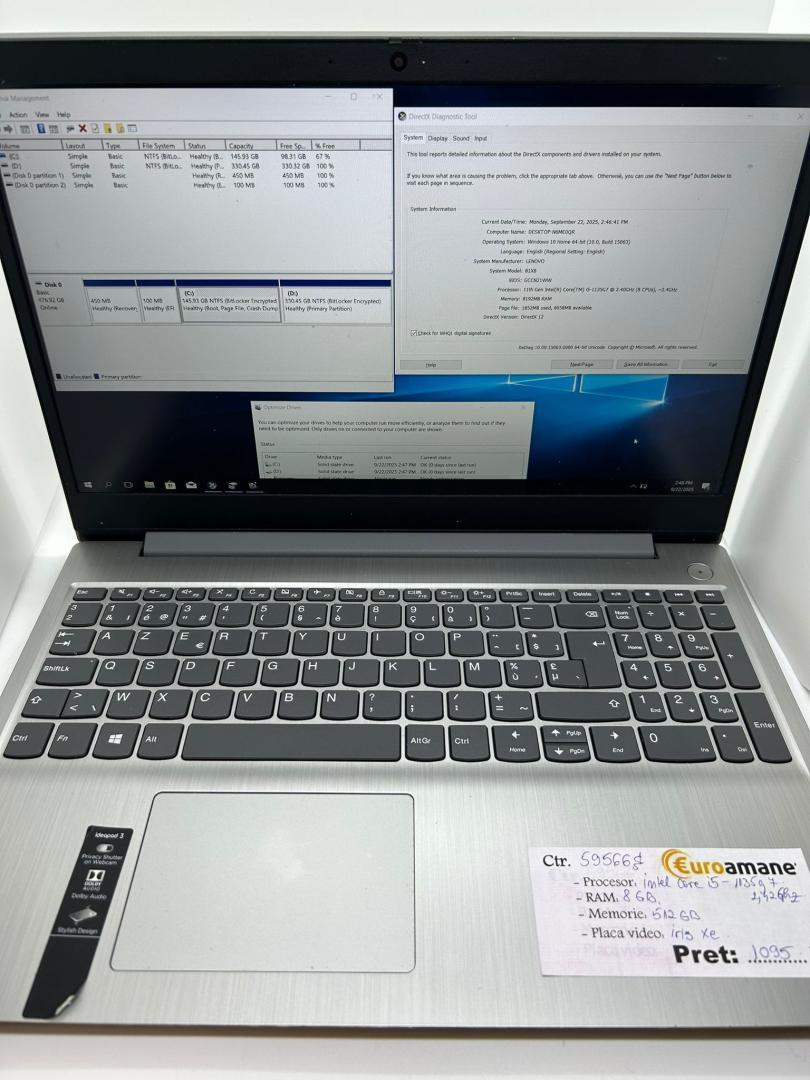 Laptop Lenovo IdeaPad 3 15ITL05, Intel Core i5, 8GB RAM, 512GB SSD