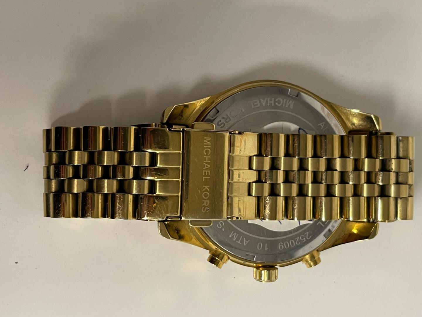 Ceas bărbați, Michael Kors, 44x13mm, oțel, cadran auriu image 4