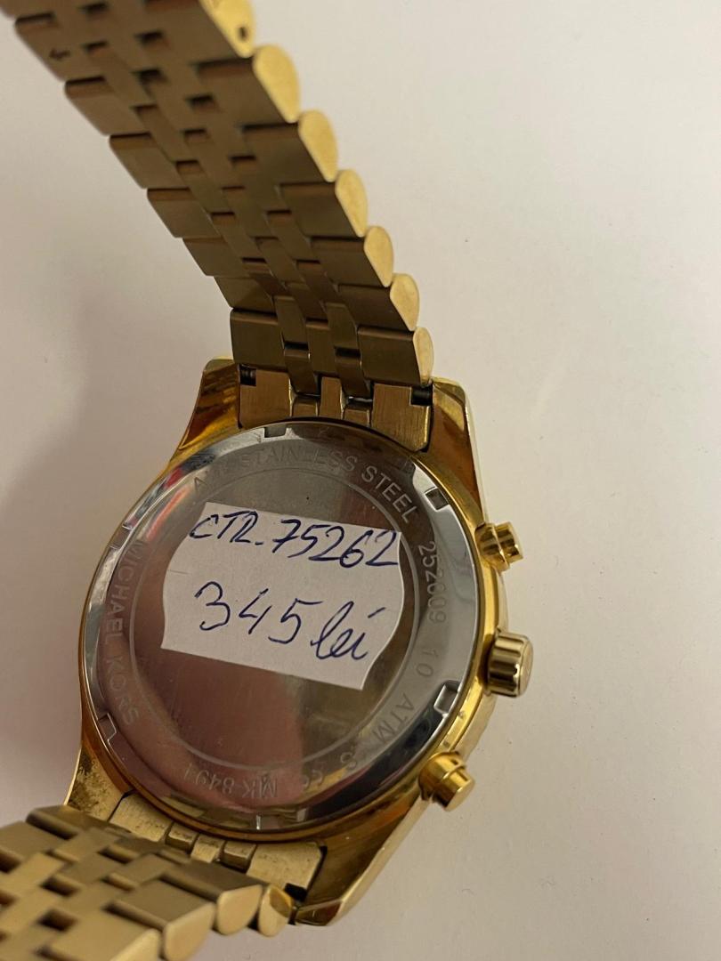 Ceas bărbați, Michael Kors, 44x13mm, oțel, cadran auriu image 5