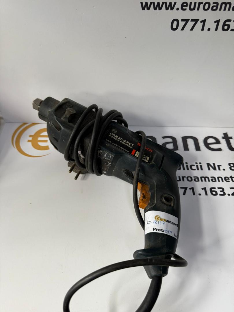 Mașină de găurit cu impact electronică Bosch GSB 20-2 cu 2 viteze