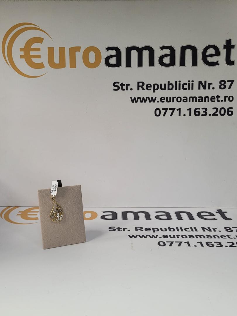 MEDALION AUR ALB SI GALBEN 14K