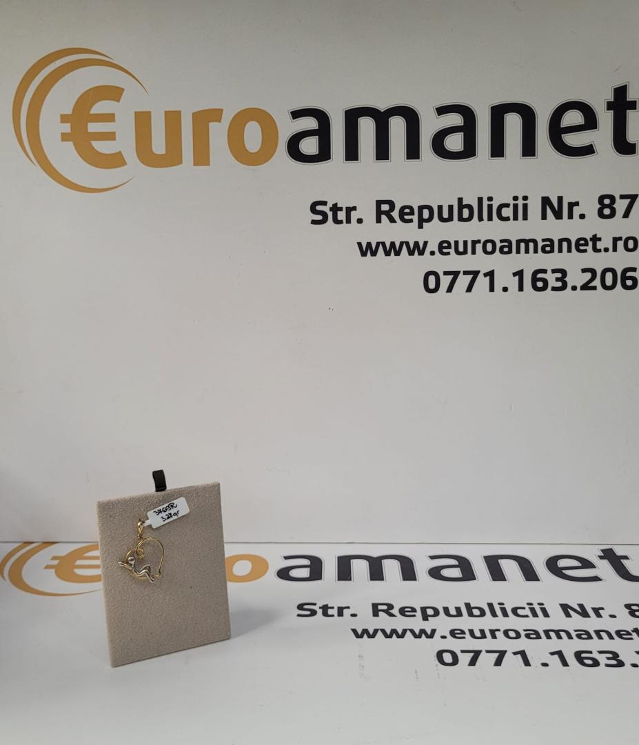 MEDALION AUR ALB SI GALBEN 14K