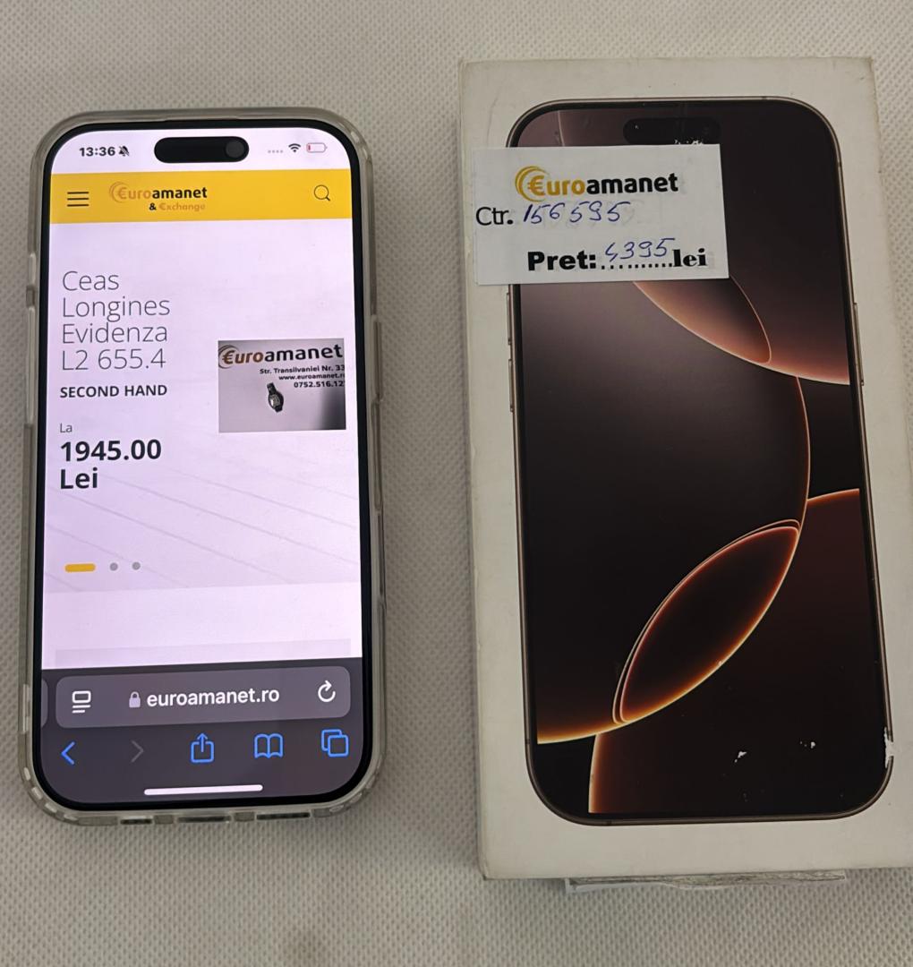 Telefon mobil Apple iPhone 16 Pro, 128GB, 5G