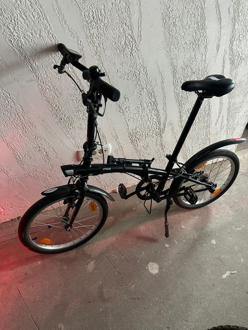 Bicicletă pliabilă Btwin 100 de 20 de inchi - Neagră image 3