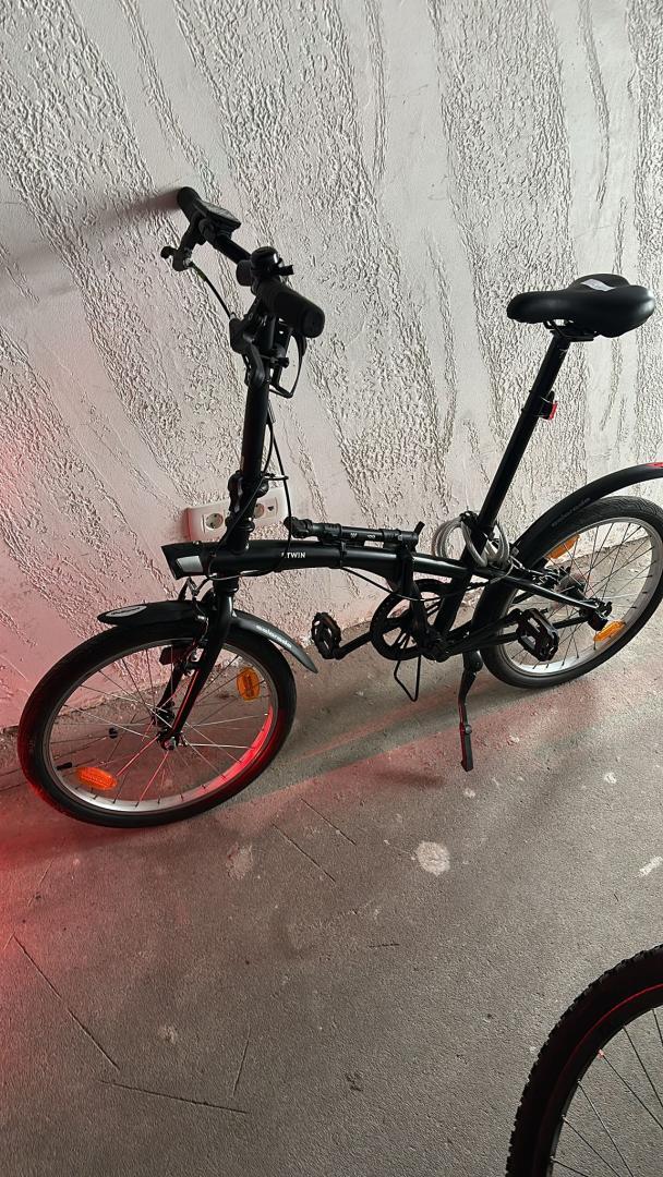 Bicicletă pliabilă Btwin 100 de 20 de inchi - Neagră image 6