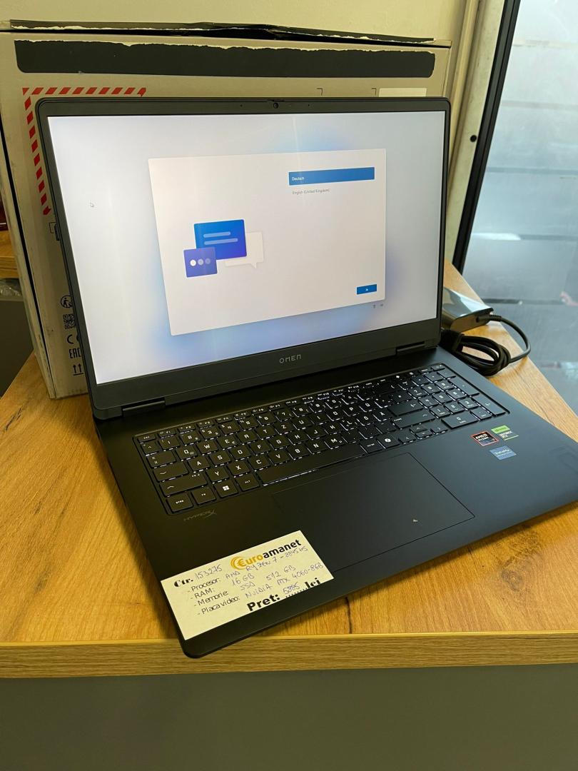Laptop Gaming OMEN 17-db0277ng, Ryzen 7, RTX 4060 8GB
