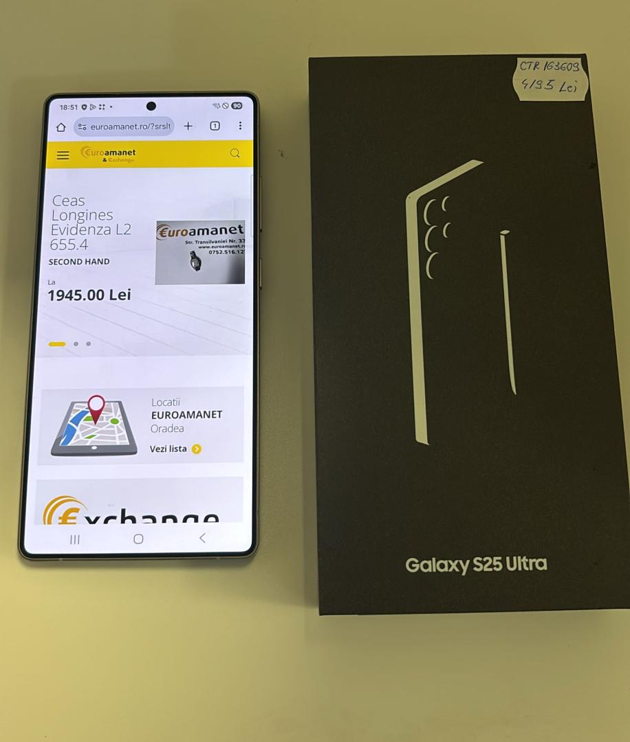 Telefon mobil Samsung Galaxy S25 Ultra, Dual SIM, 12GB RAM, 256GB, 5G