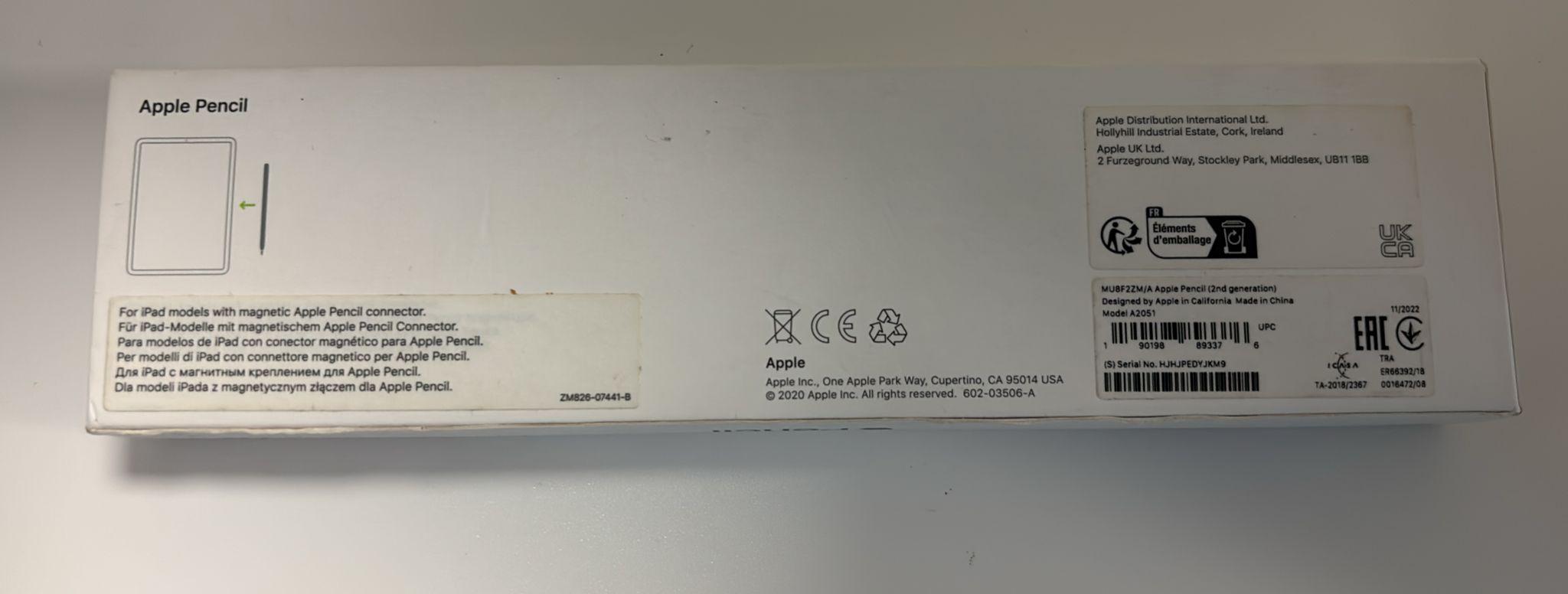 APPLE Pencil 2nd Gen pentru iPad Air 5th Gen, iPad Pro 11" 3rd Gen/4th Gen, iPad Pro 12.9" 6th Gen/5th image 2