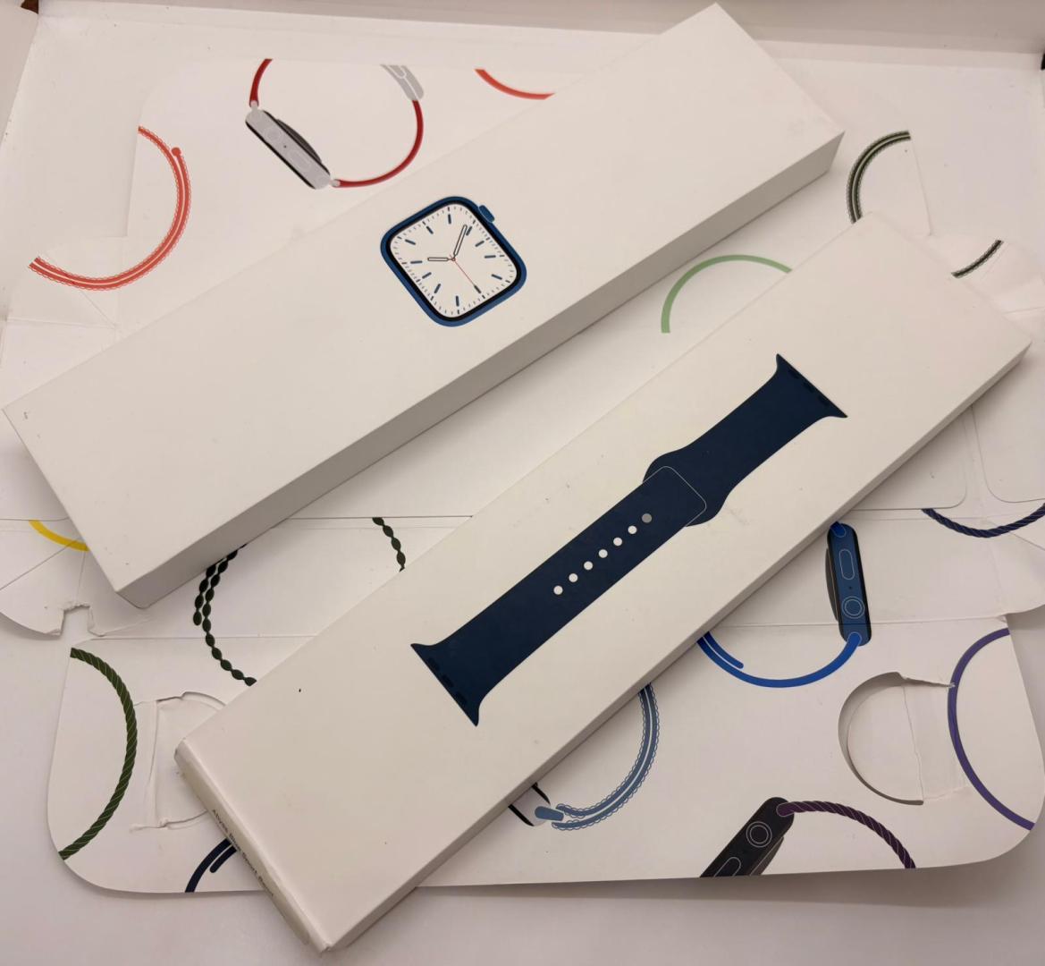 Smartwatch Apple Watch 7, GPS, Cellular, 45mm, Albastru, 95% Baterie