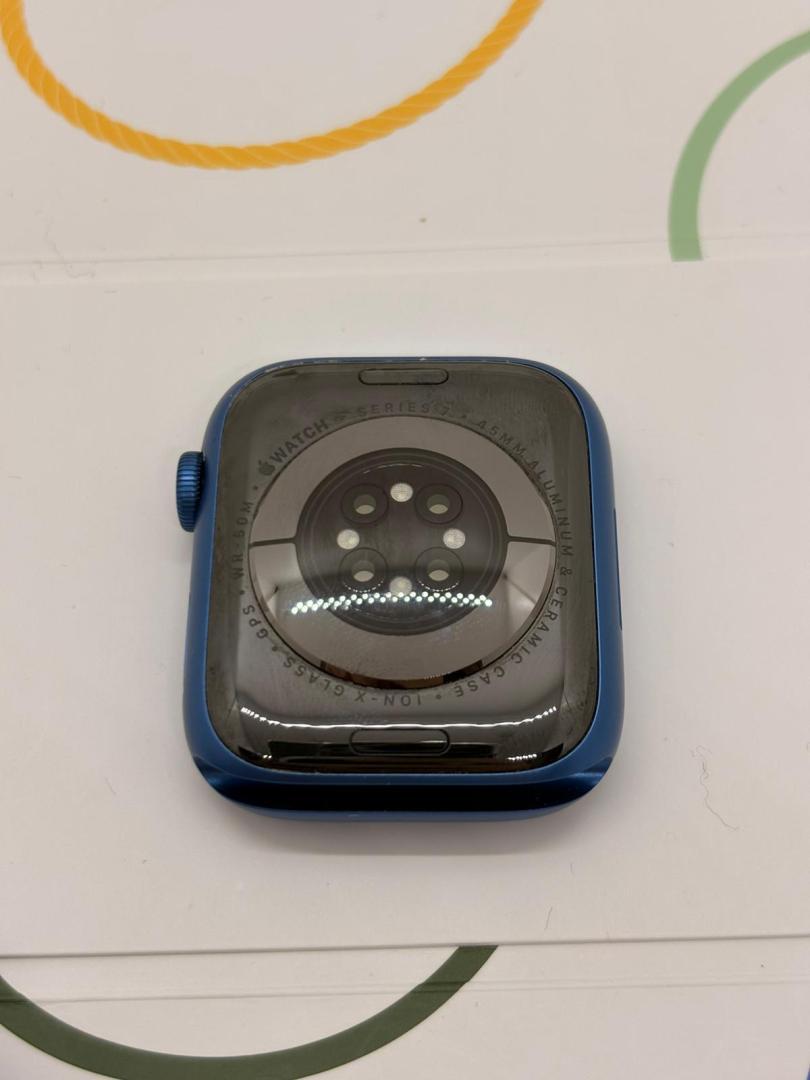 Smartwatch Apple Watch 7, GPS, Cellular, 45mm, Albastru, 95% Baterie image 2