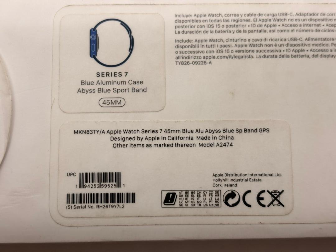 Smartwatch Apple Watch 7, GPS, Cellular, 45mm, Albastru, 95% Baterie image 5