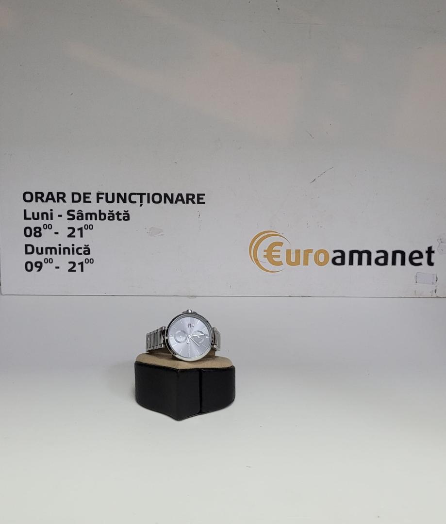 Tommy Hilfiger, Ceas quartz din otel inoxidabil, Argintiu