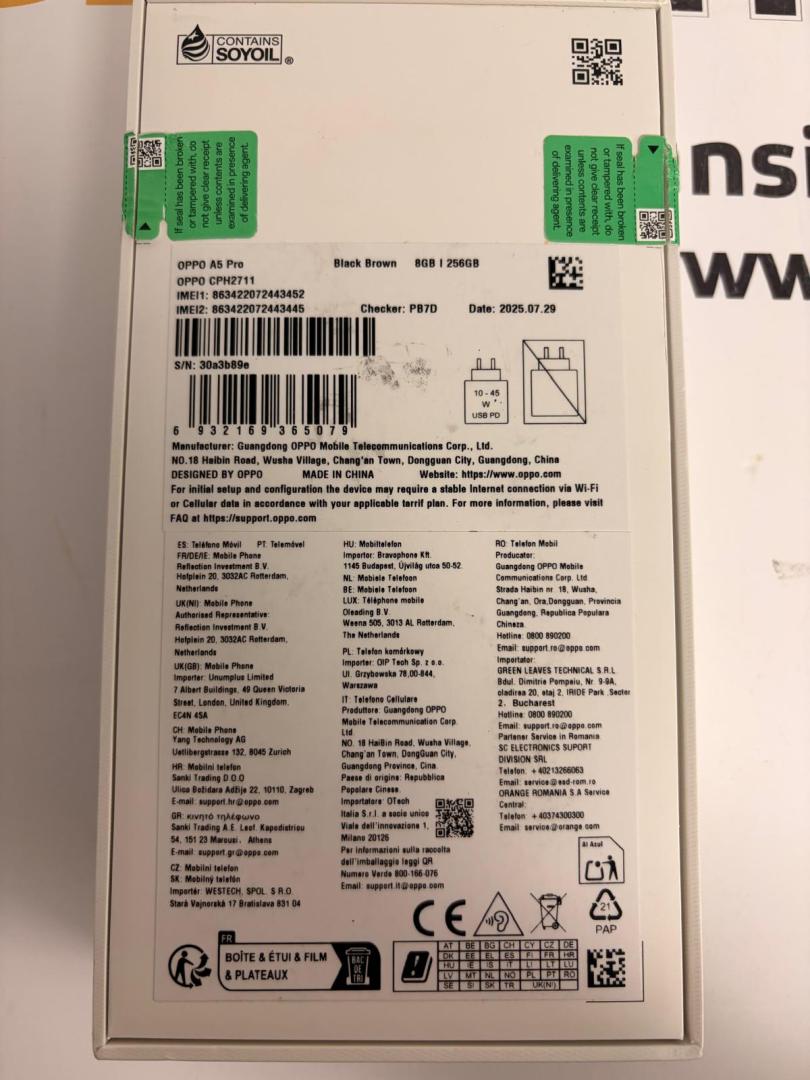 OPPO A5 Pro 5G, 256GB, 8GB RAM, Dual SIM, Black Brown image 2