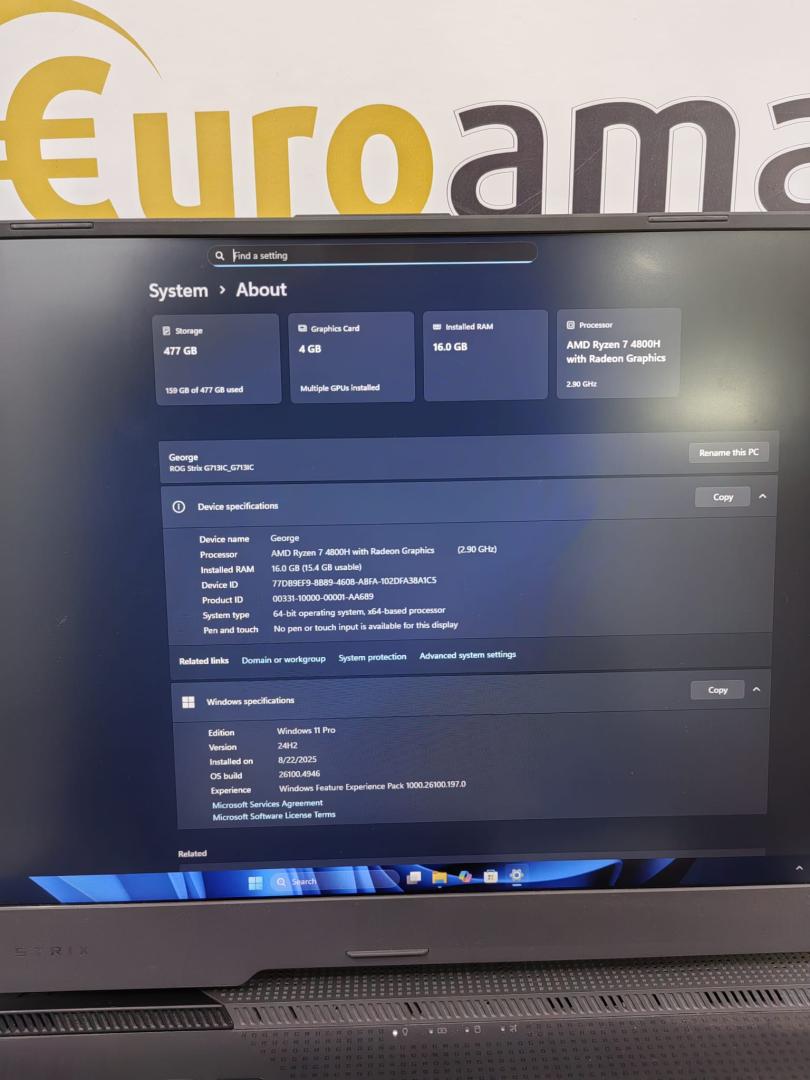 Laptop Gaming ASUS ROG Strix G17 G713IC-HX010, AMD Ryzen 7 4800H image 2