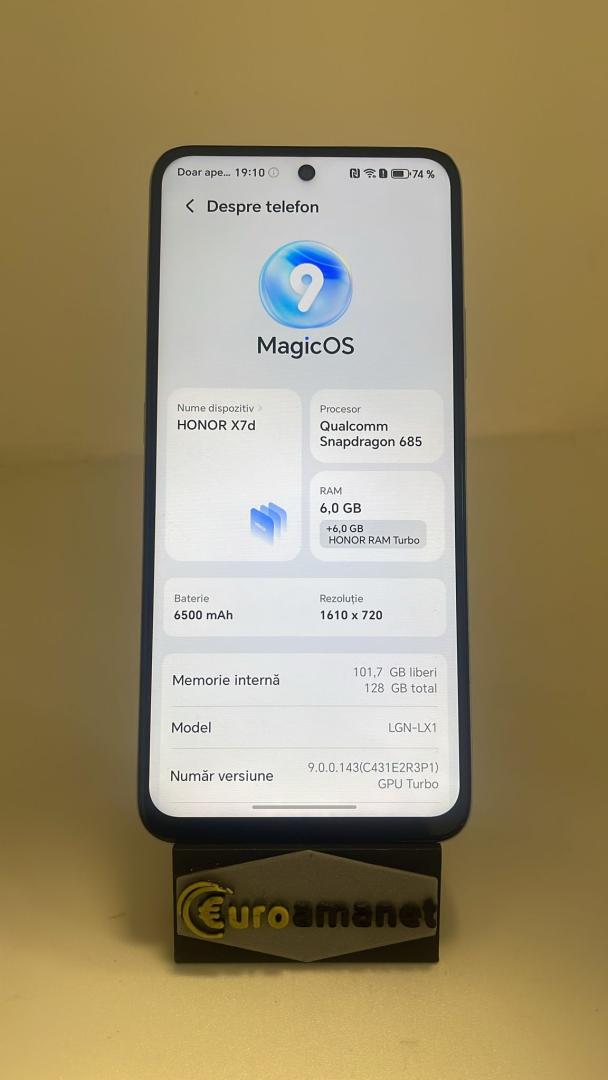 Telefon mobil HONOR X7d, Dual SIM, 6GB RAM, 128GB ROM