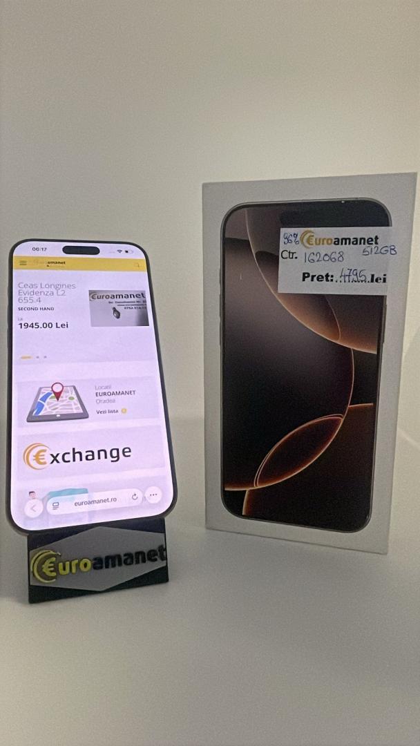 Telefon mobil Apple iPhone 16 Pro Max, 512GB, 5G, Desert Titanium image 1