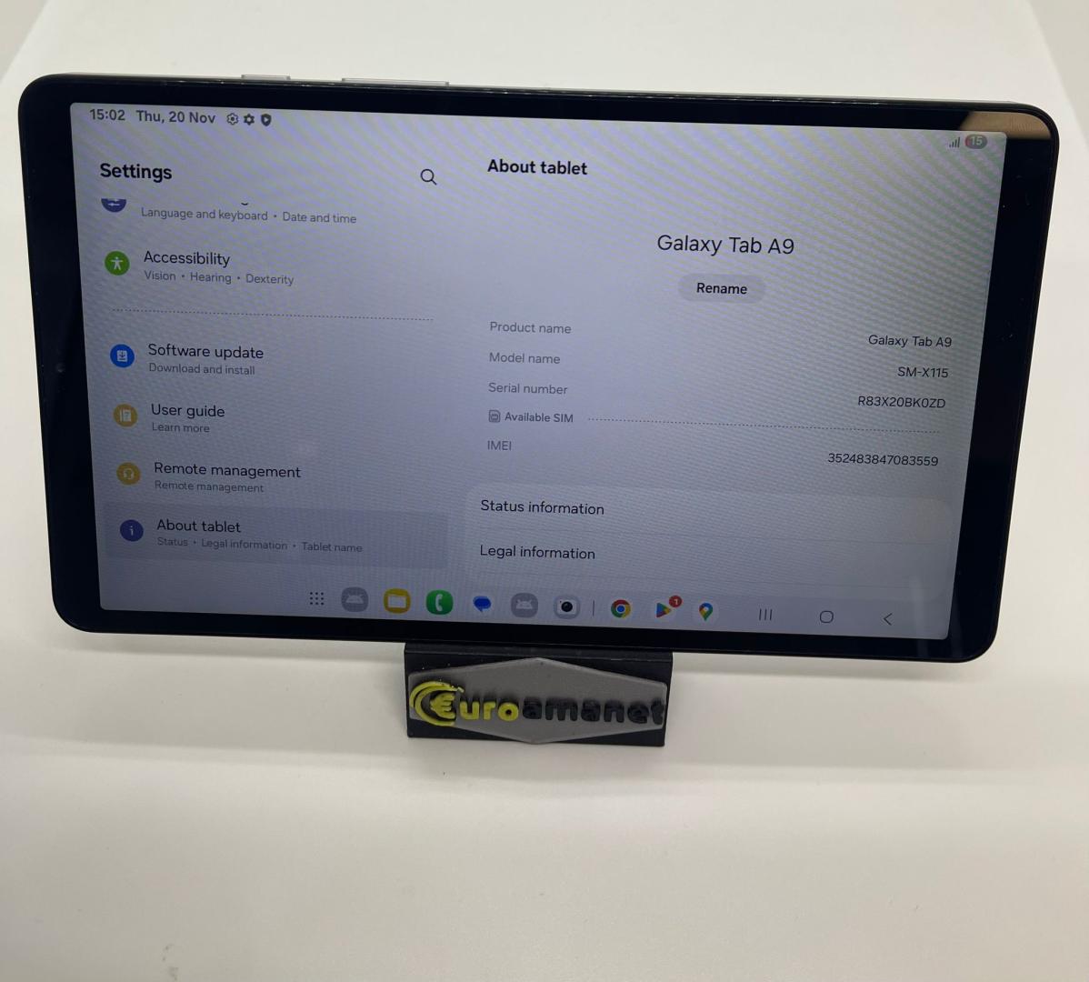 Tableta Samsung Galaxy Tab A9, Octa-Core, 8.7", 4GB RAM, 64GB, WIFI, SILVER image 3