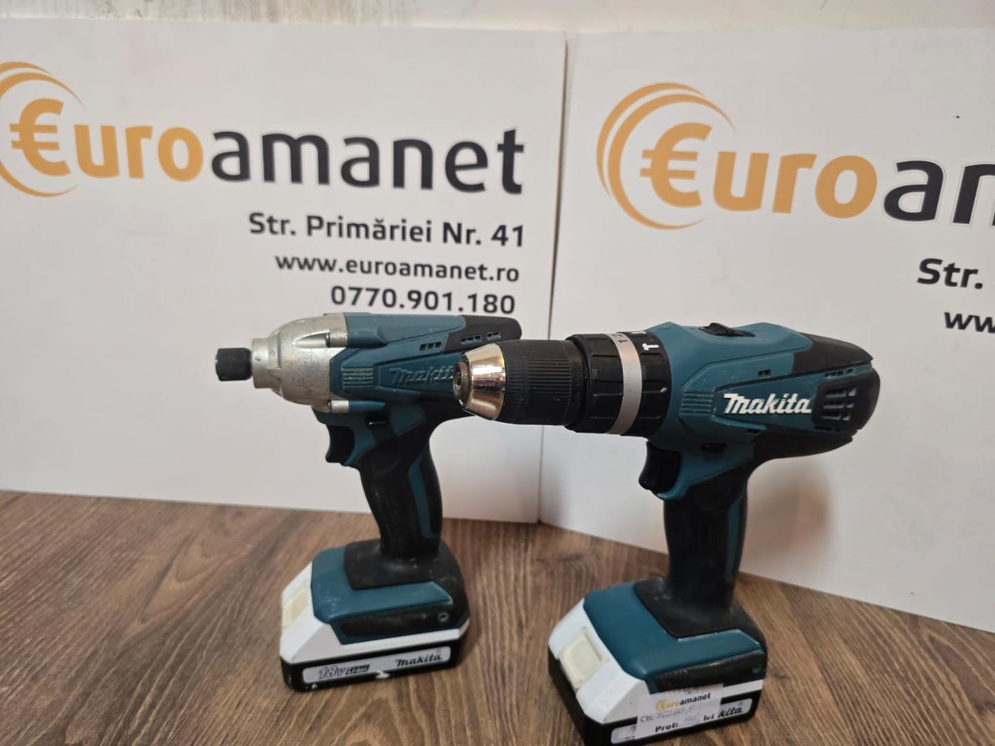 Set Makita mașină de găurit cu percuție+mașină de înșurubat cu impact 18V image 1