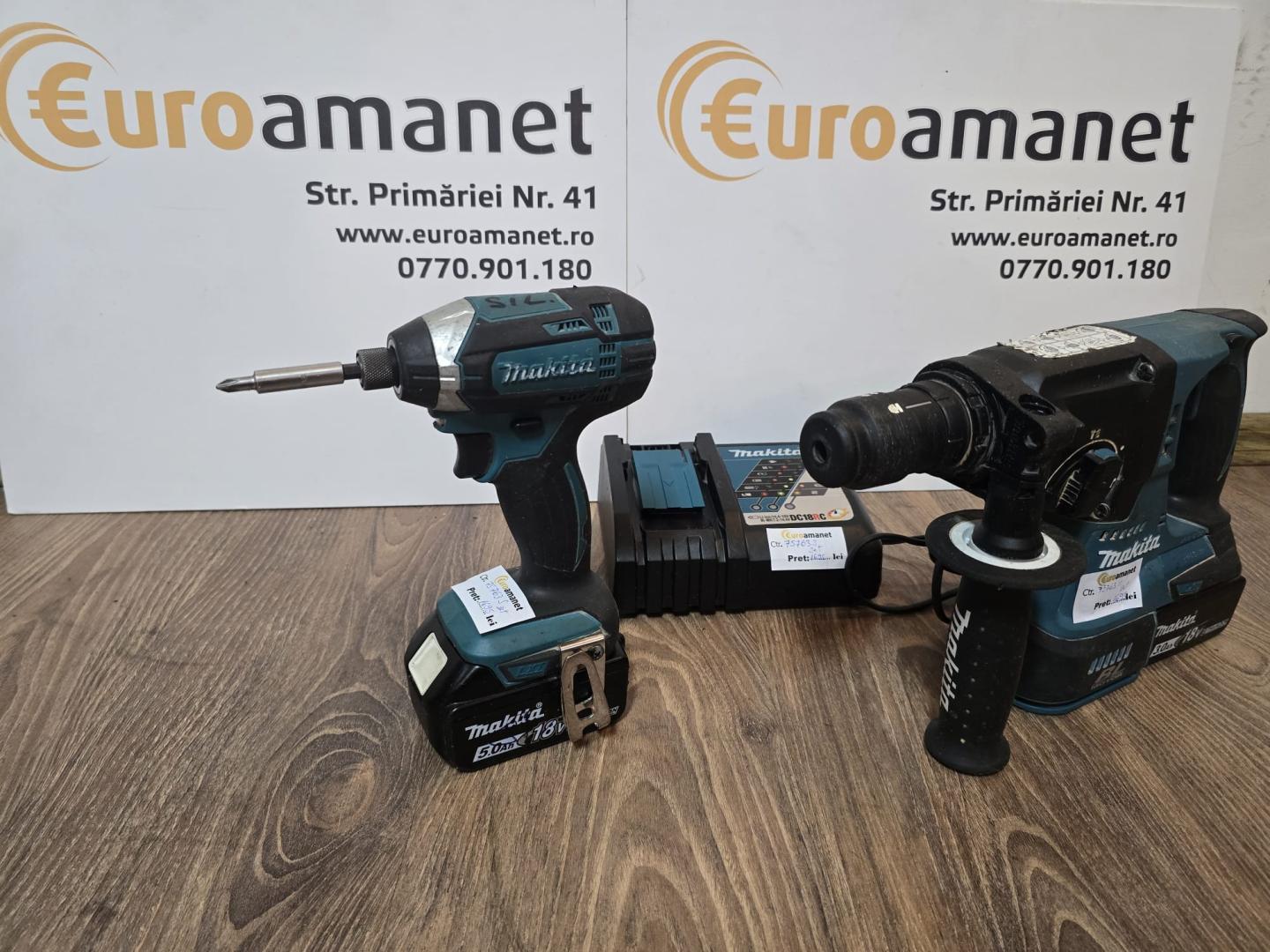 Set Makita DLX2430T polizor unghiular și mașină de găurit și înșurubat