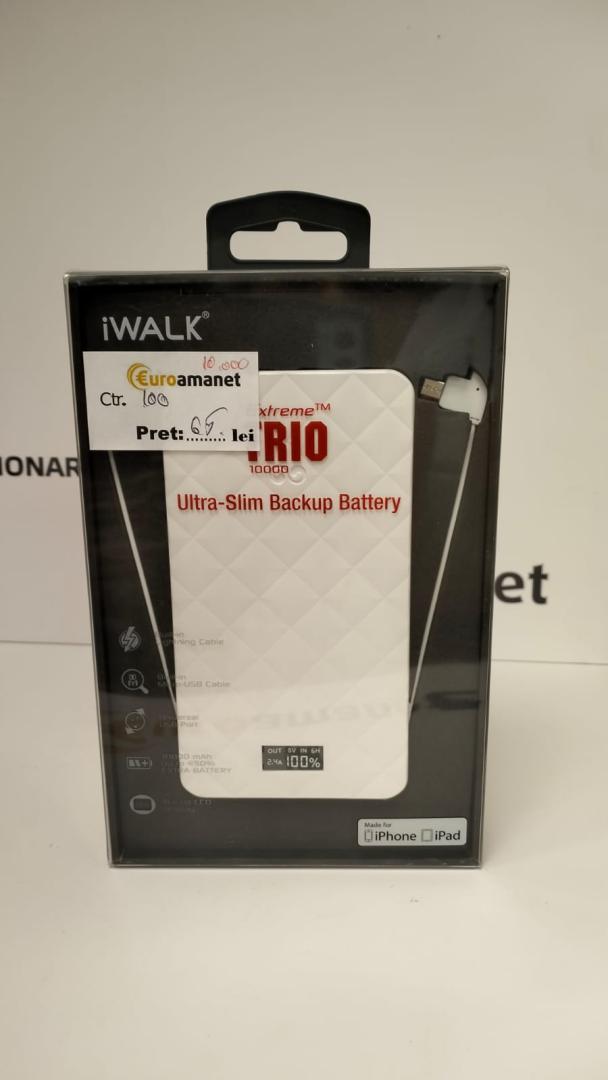 Acumulator extern iWalk Extreme Trio 10000, 10.000 mAh, White