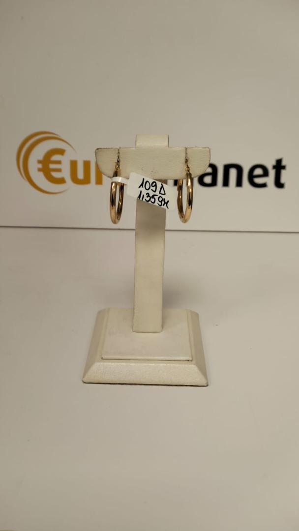 Cercei aur 9k, 1.35 grame image 1