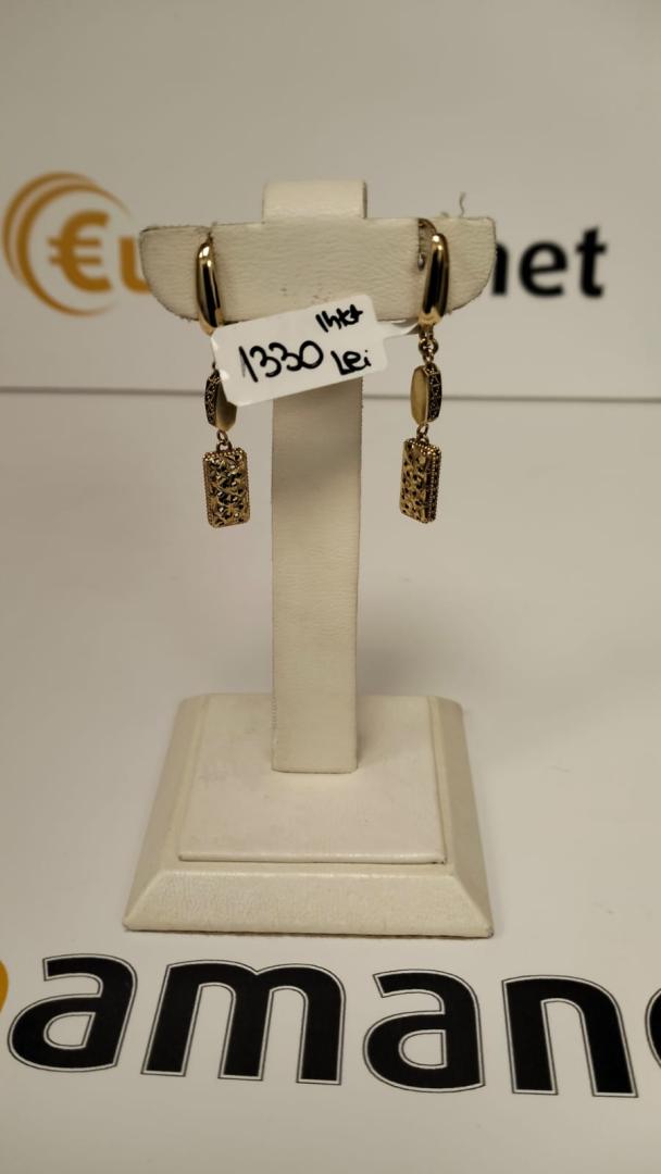 Cercei aur 14k, 3.33 grame