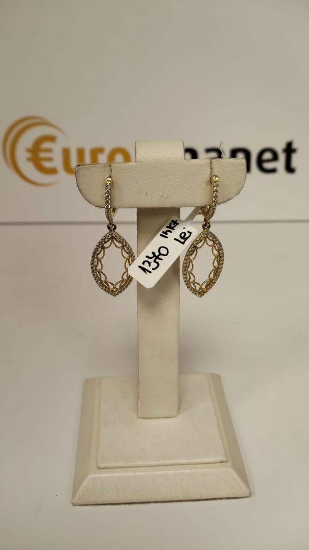 Cercei aur 14k, 3.42 grame