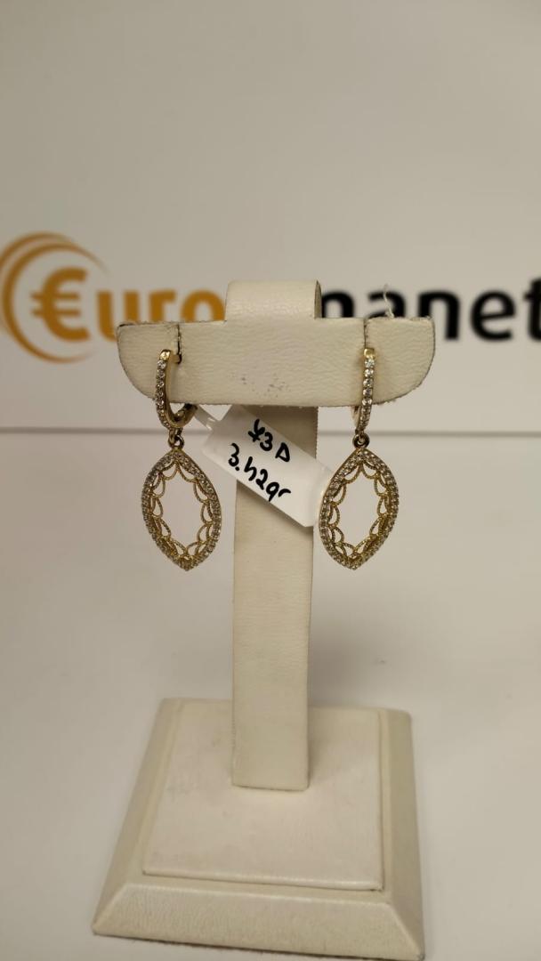 Cercei aur 14k, 3.42 grame image 1