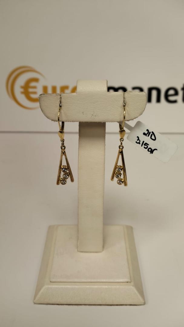 Cercei aur 14k, 3.15 grame image 1