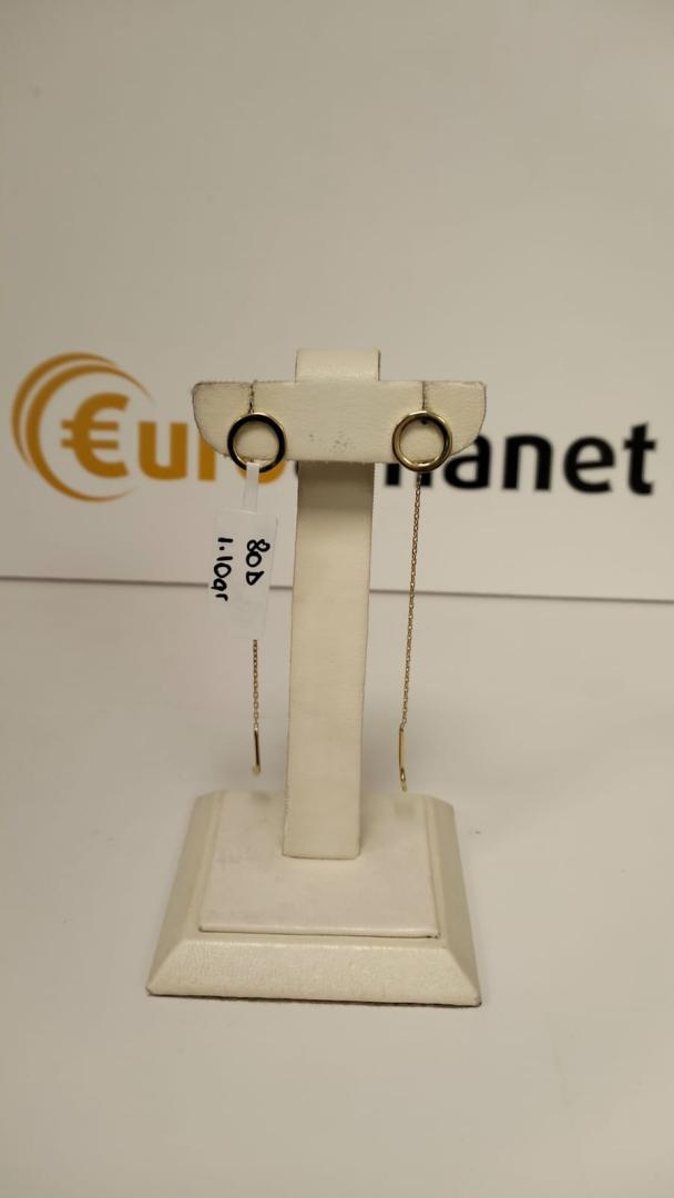Cercei aur 14k, 1.10 grame image 1