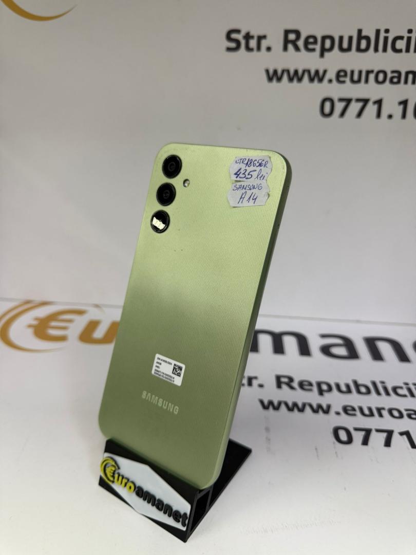 Telefon mobil Samsung Galaxy A14, Dual SIM, 4GB RAM, 128GB, 4G, Light Green