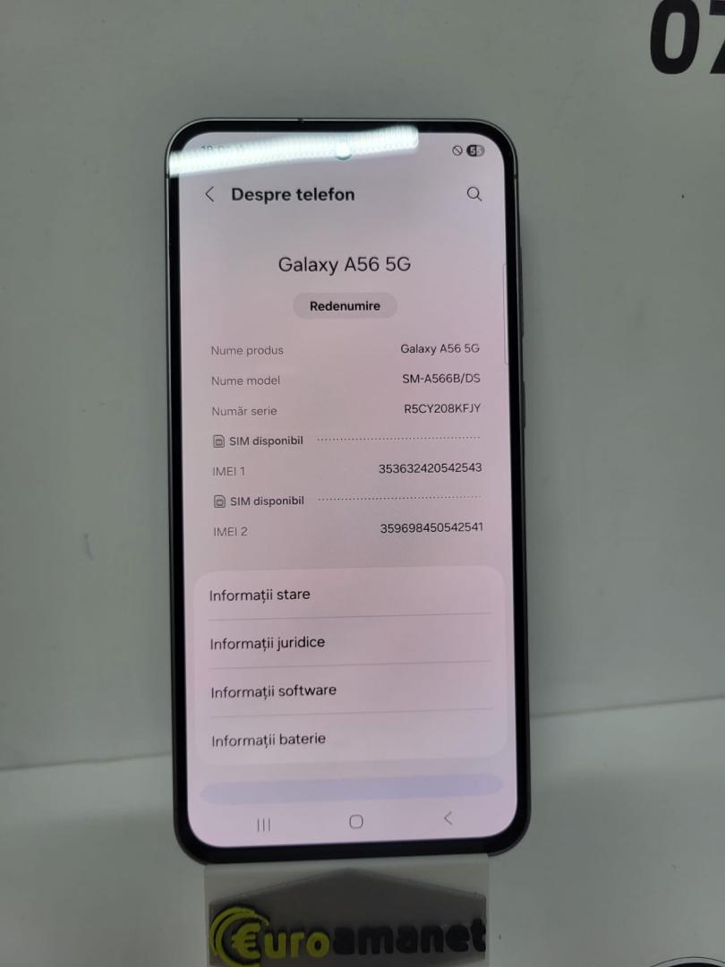 Telefon mobil Samsung Galaxy A56, Dual SIM, 8GB RAM, 128GB, 5G, Awesome Graphite image 4