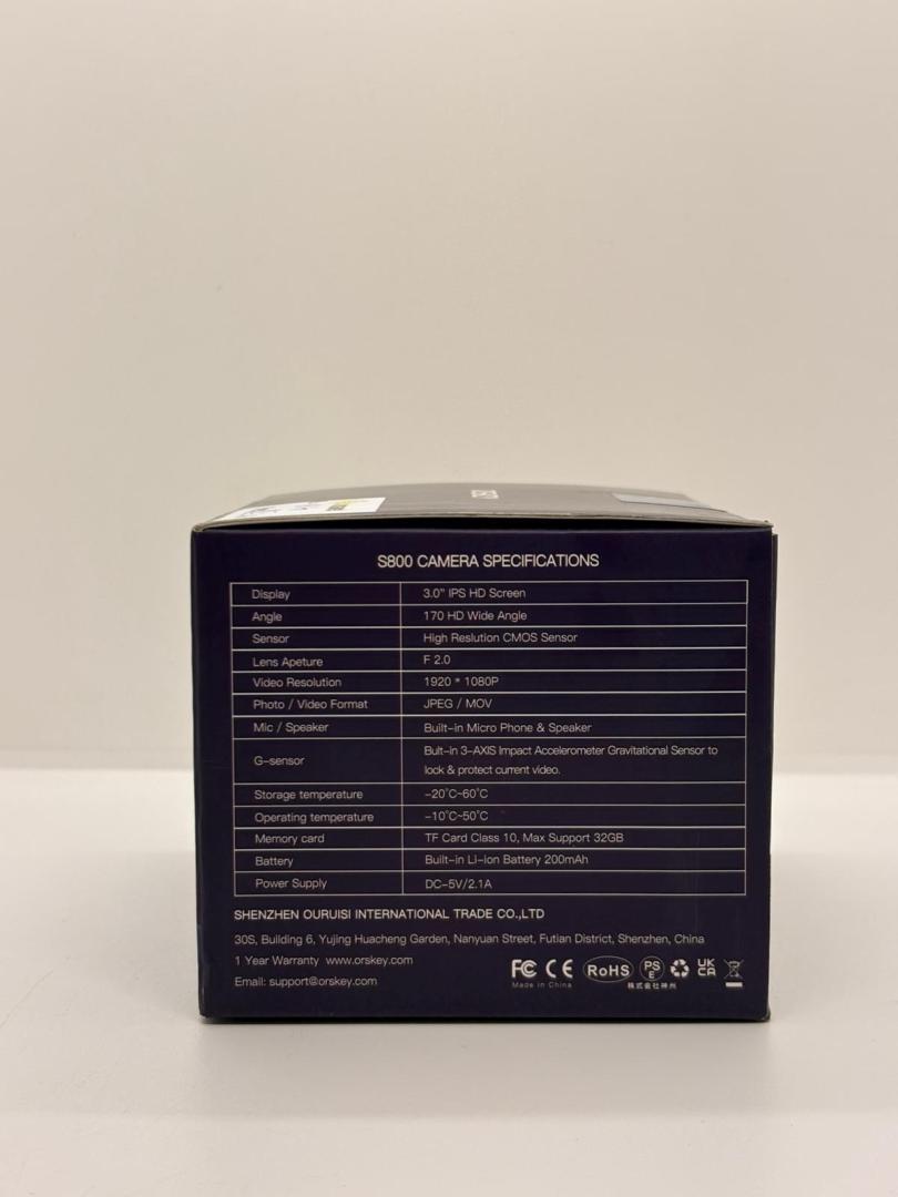 Camera auto ORSKEY S800, 1080P, Full HD, Camera frontala si spate, Sigilat image 3