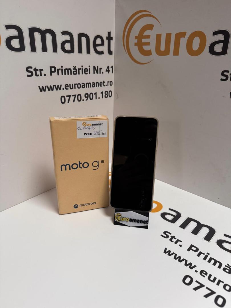 Telefon mobil Motorol g15, Dual SIM, 128GB, 8GB RAM, Iguana Green image 1