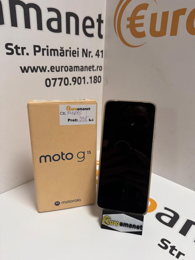 Telefon mobil Motorol g15, Dual SIM, 128GB, 8GB RAM, Iguana Green image 2