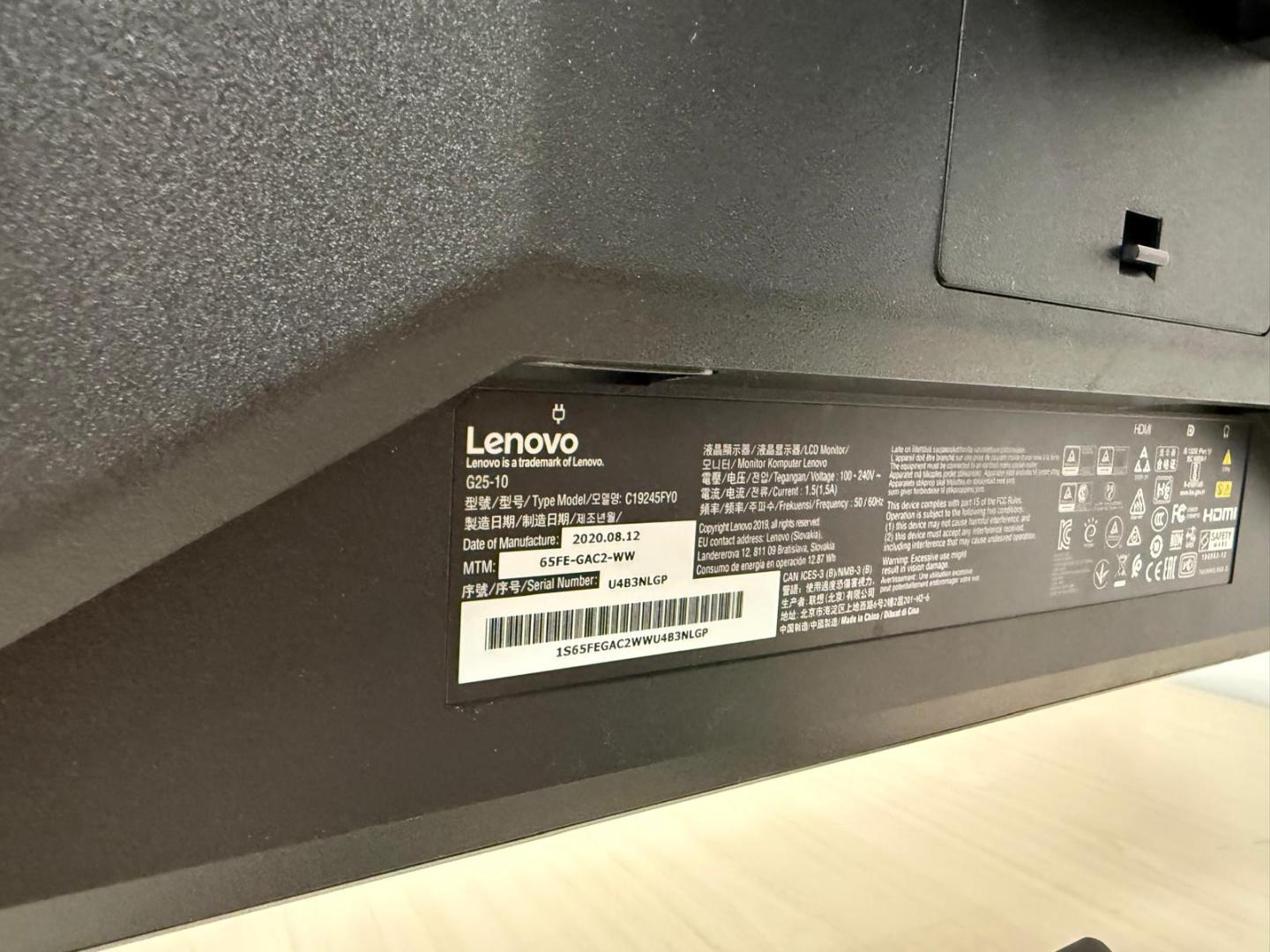 Monitor Gaming LED TN Lenovo 24.5", FrameLess, Full HD image 2