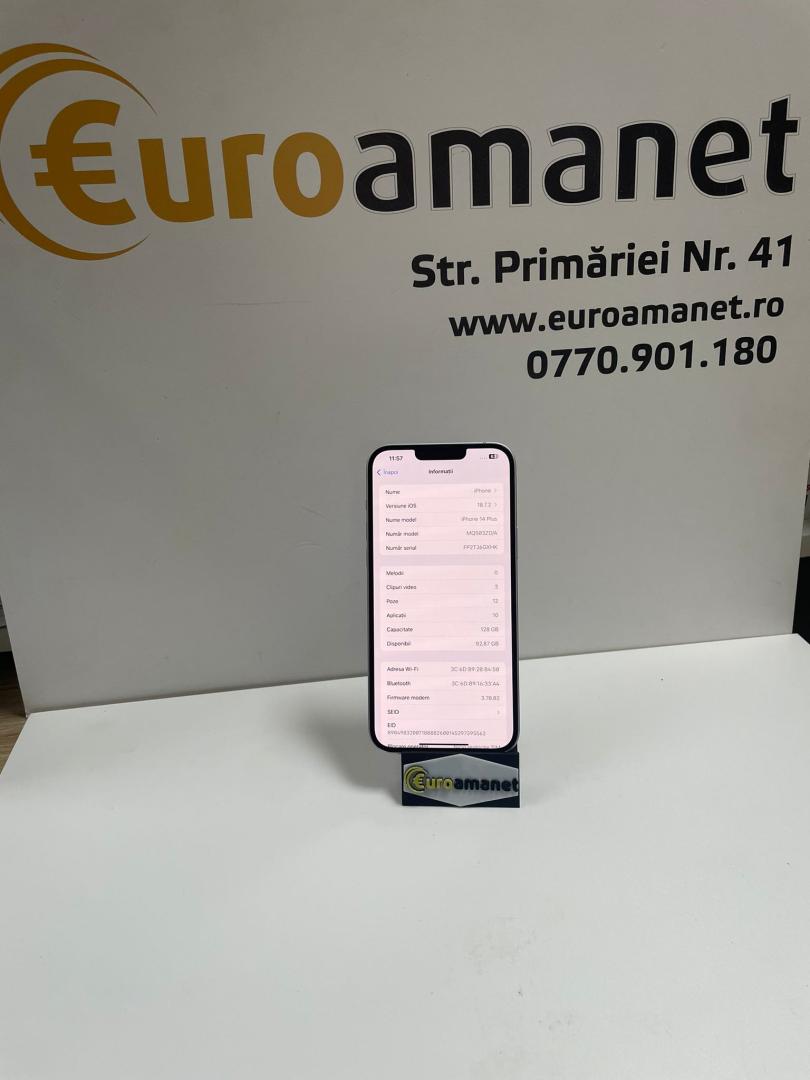 Telefon mobil Apple iPhone 14 Plus, 128GB, 5G, Purple image 4