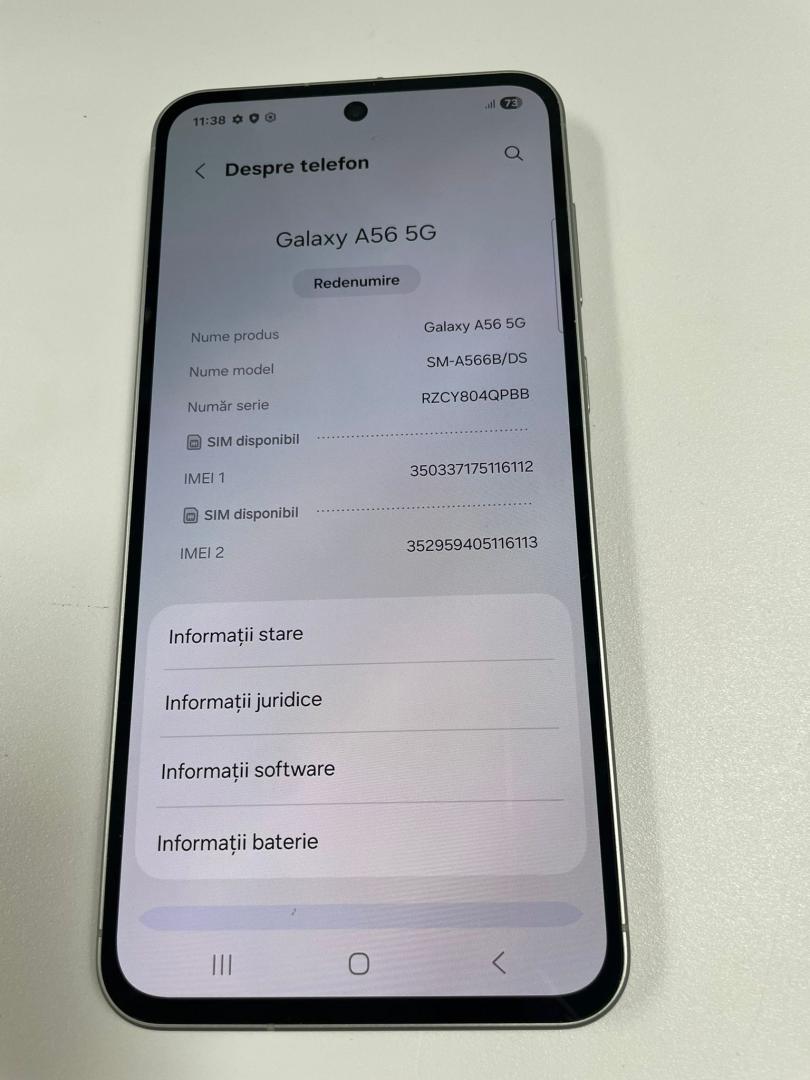 Telefon mobil Samsung Galaxy A56 Dual SIM 8GB RAM 128GB 5G Awesome LightGray image 3