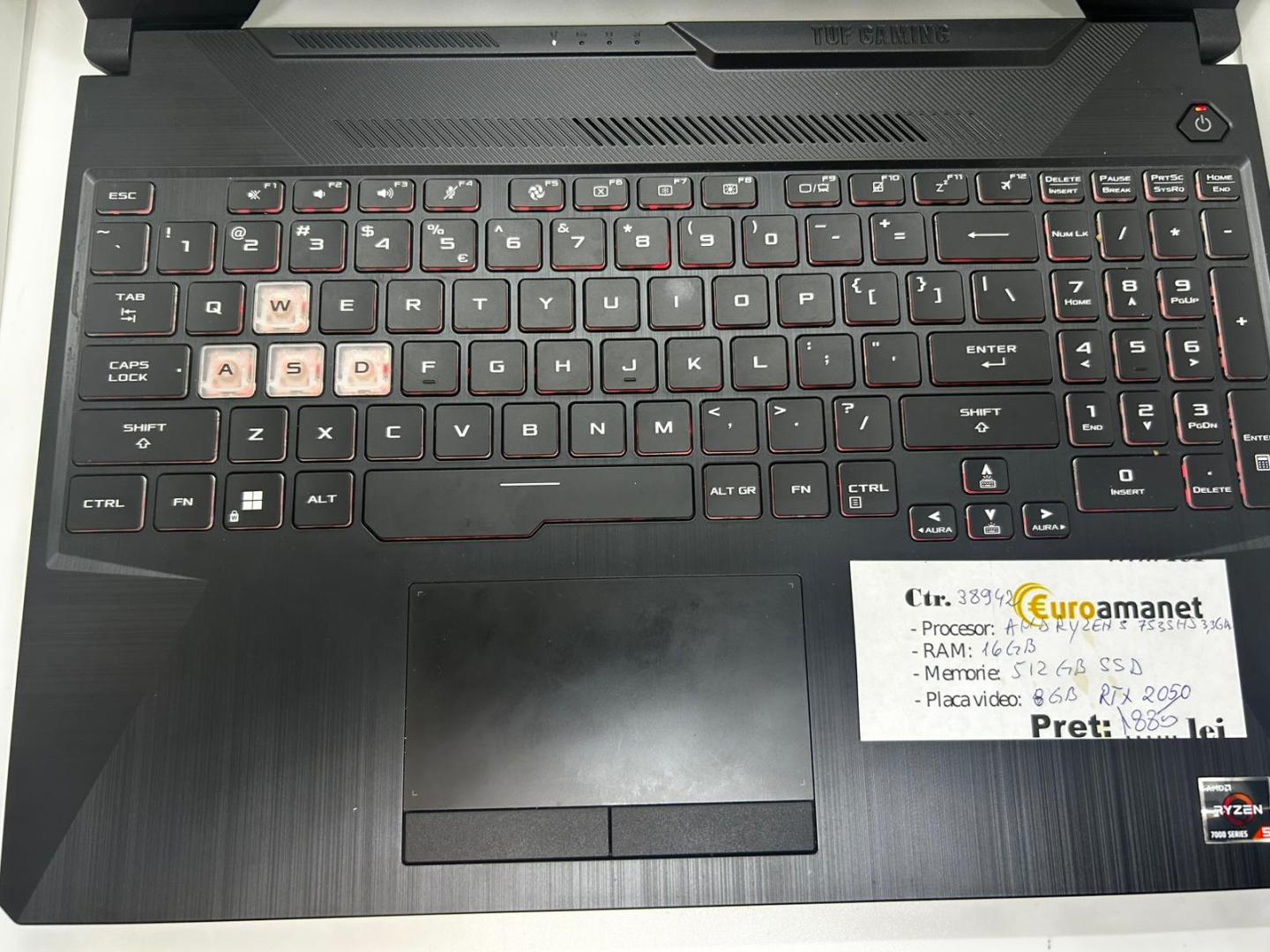 Laptop ASUS TUF FA506N Ryzen 5 7535HS RTX 2050 16GB RAM image 1