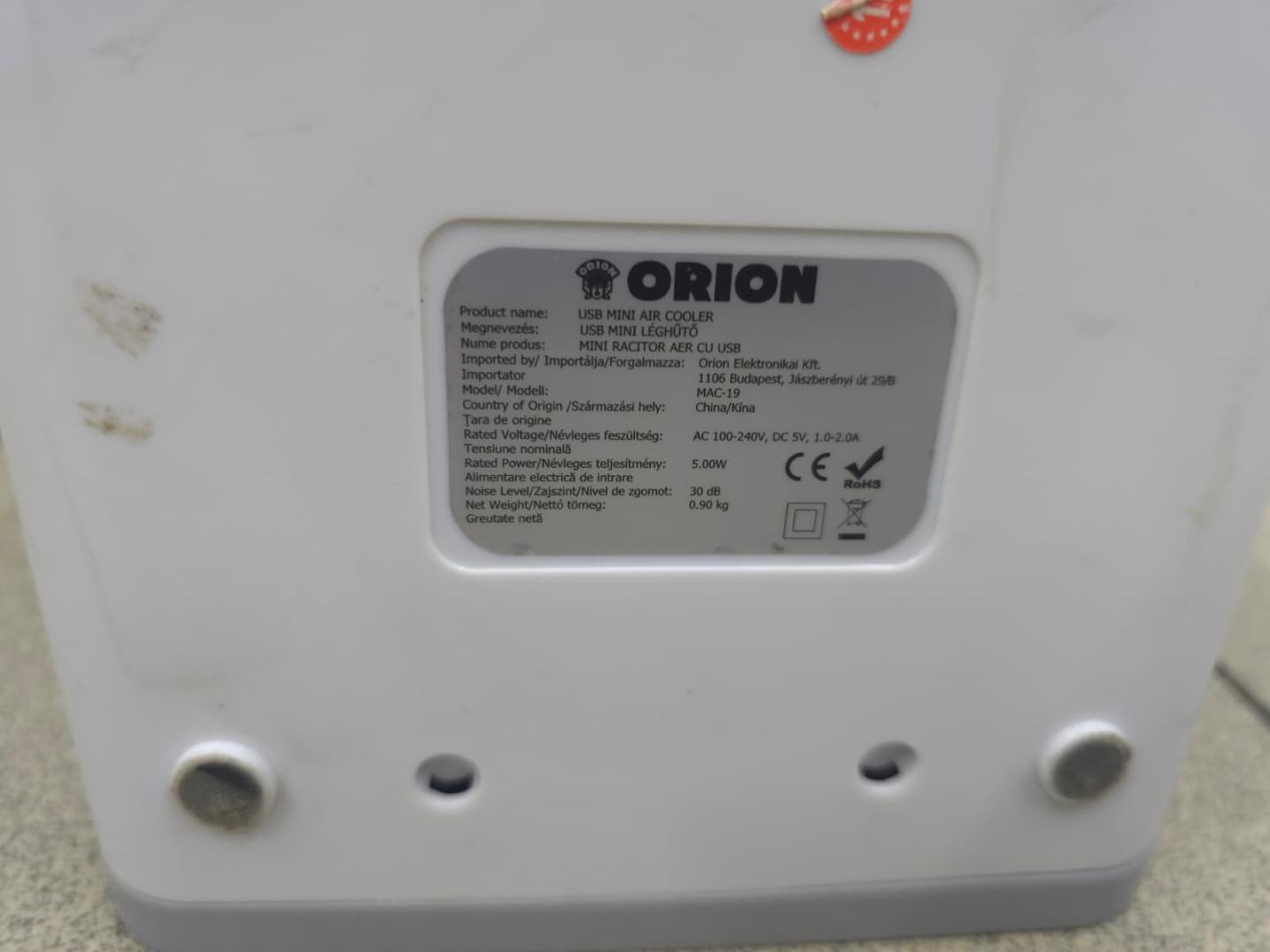 Racitor de aer de birou, Orion, MAC-19 mini, 3 in 1, Umidificator, Functii de purificare a aerului image 3