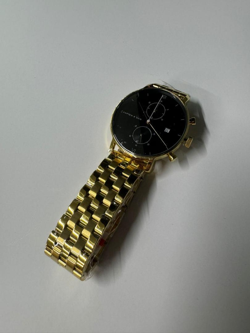 Ceas Kapten&Son Chrono Gold Black Steel image 2