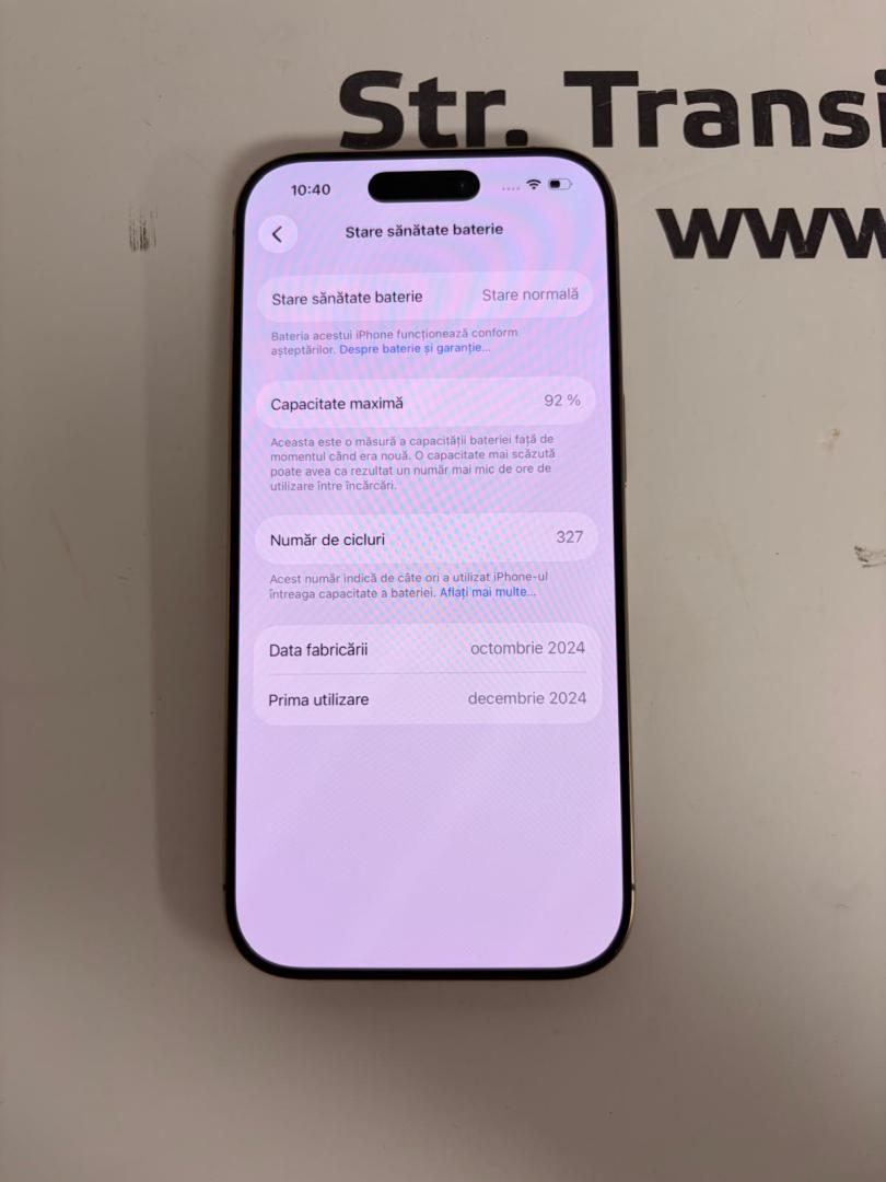 Telefon Apple iPhone 16 Pro, 128GB, 5G, Desert Titanium bat.92% image 2