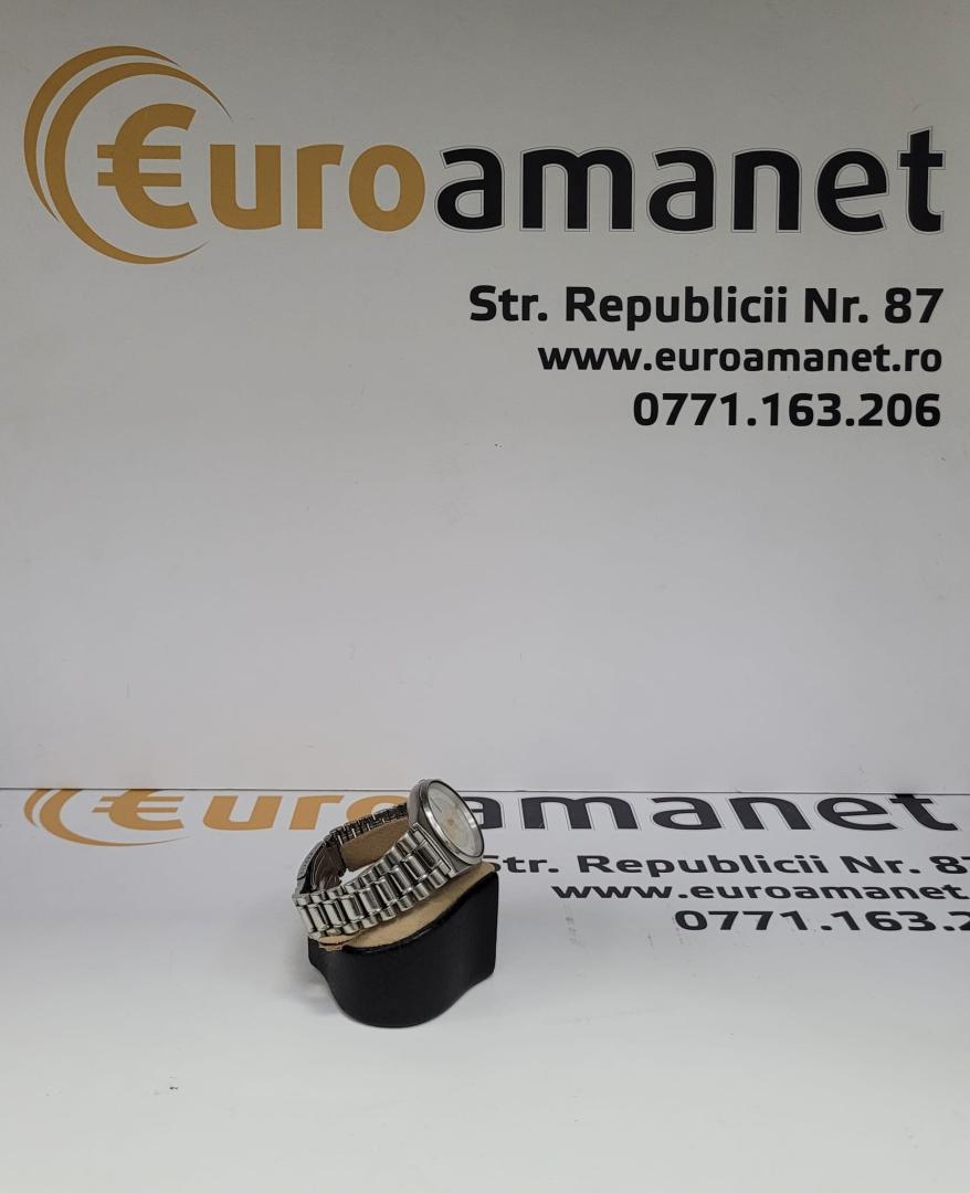 Citizen, Ceas analog din otel inoxidabil cu cadran cu logo, Argintiu image 2