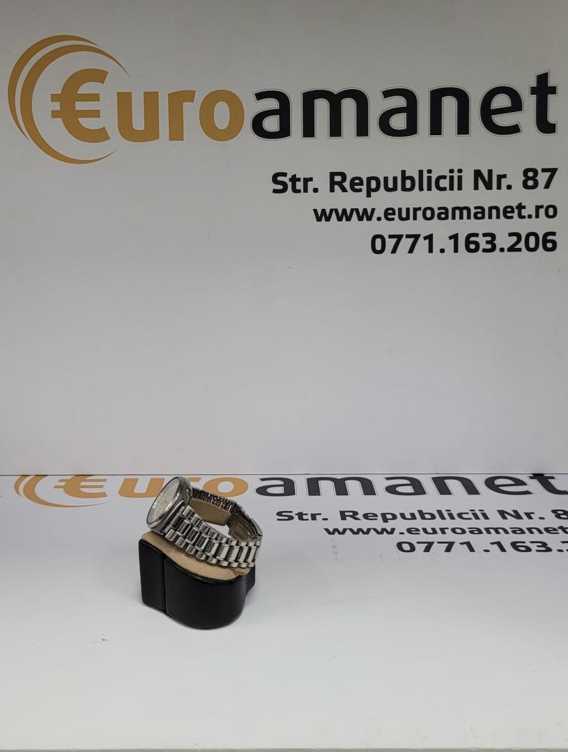 Citizen, Ceas analog din otel inoxidabil cu cadran cu logo, Argintiu image 3