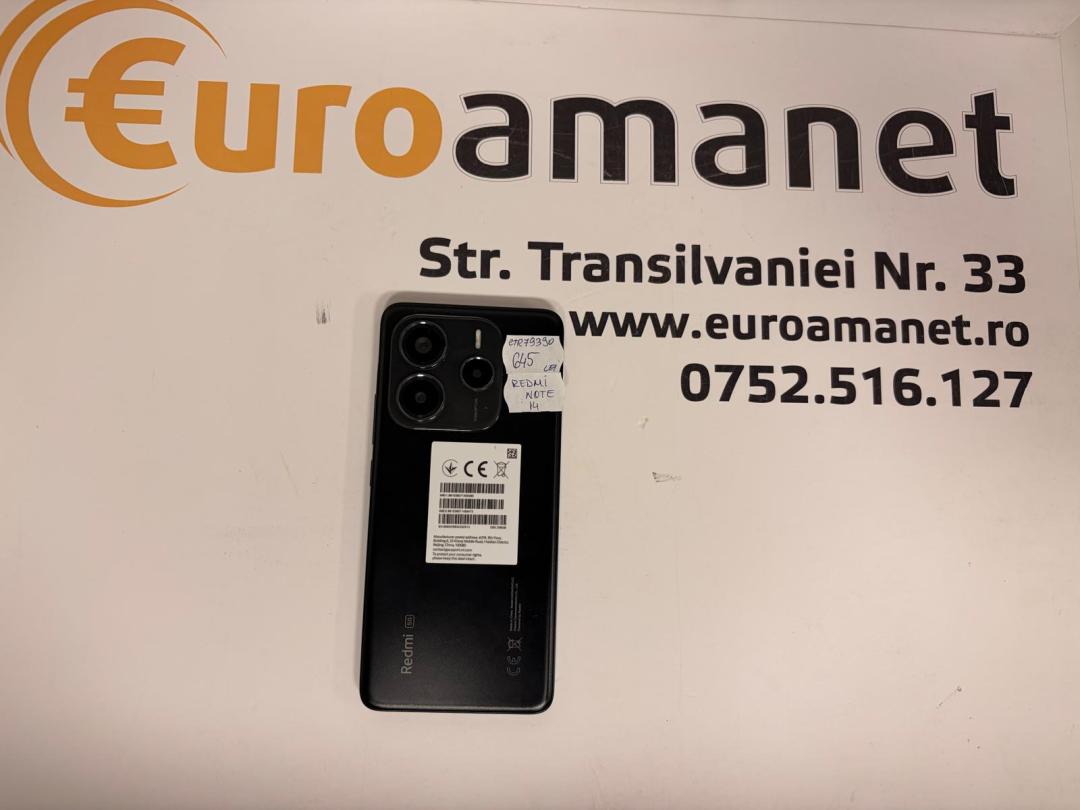 Telefon Xiaomi Redmi Note 14, 8GB RAM, 256GB, Midnight Black