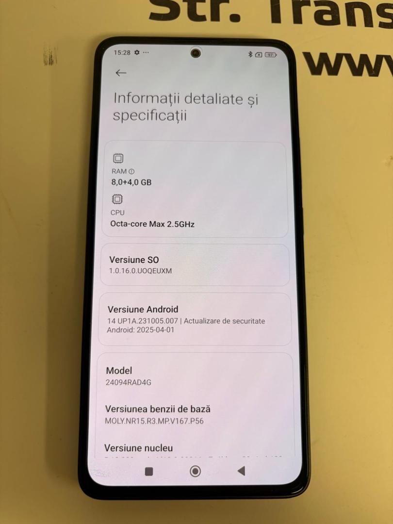 Telefon Xiaomi Redmi Note 14, 8GB RAM, 256GB, Midnight Black image 2